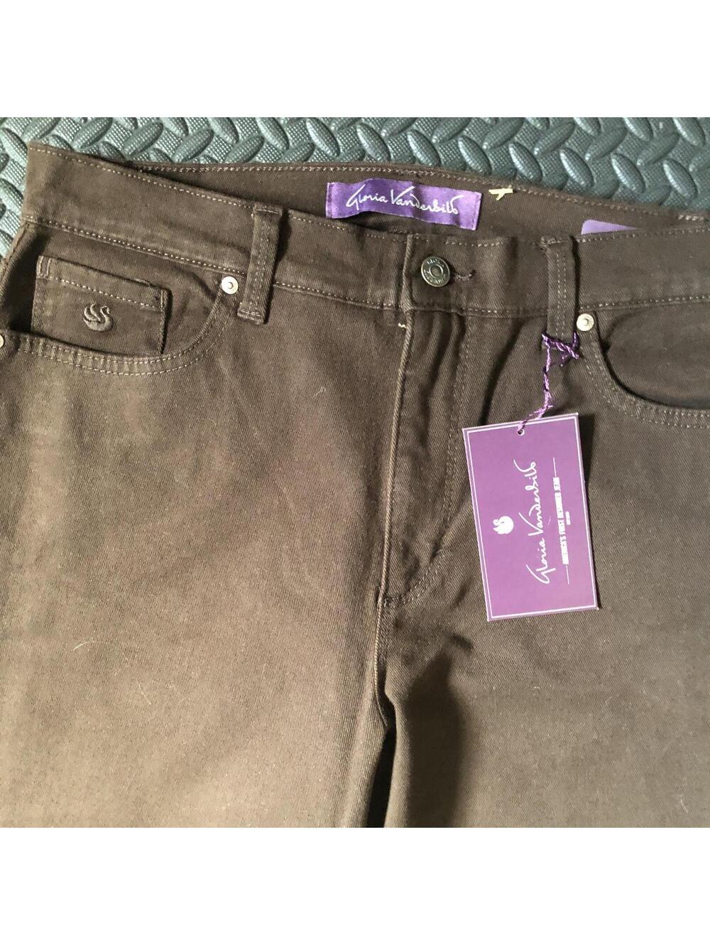 Gloria Vanderbilt Amanda Brown Straight Leg Jeans Size 10 - Picture 2 of 6
